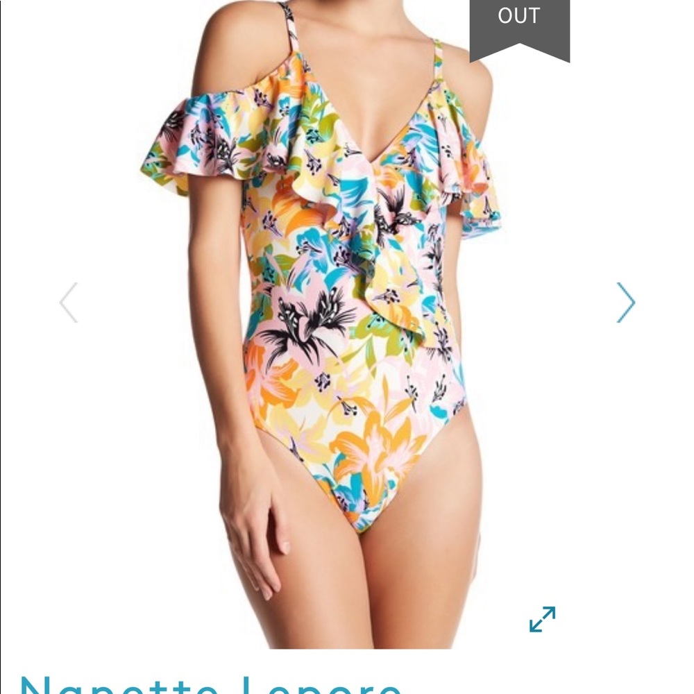 Nanette Lepore Cold Shoulder One Piece Swimsuit